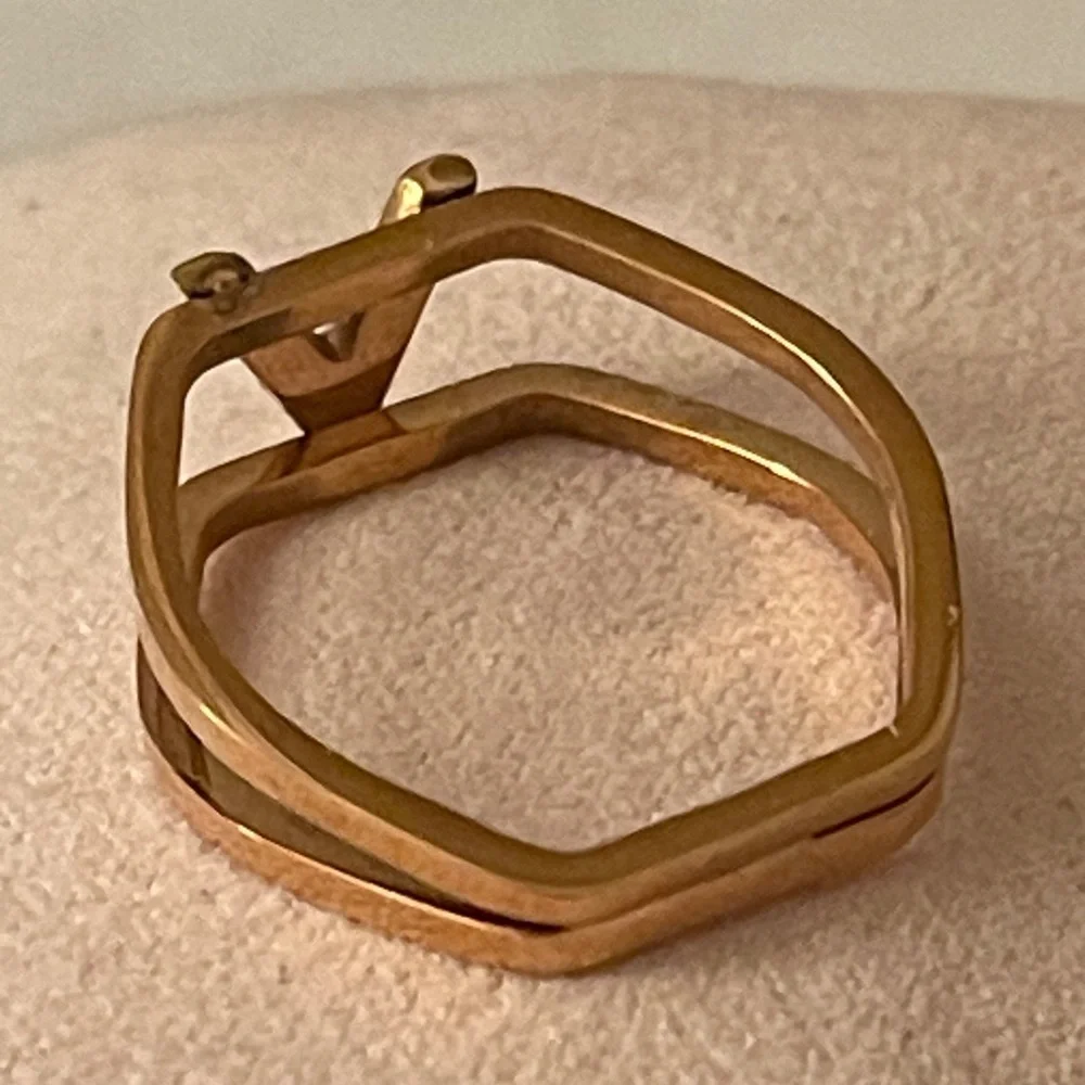 Gold Plated V Style Ring